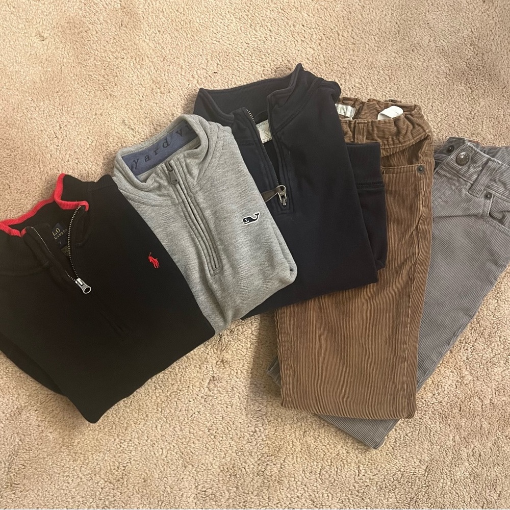 J. Crew 1/4 zip and corduroy Lot